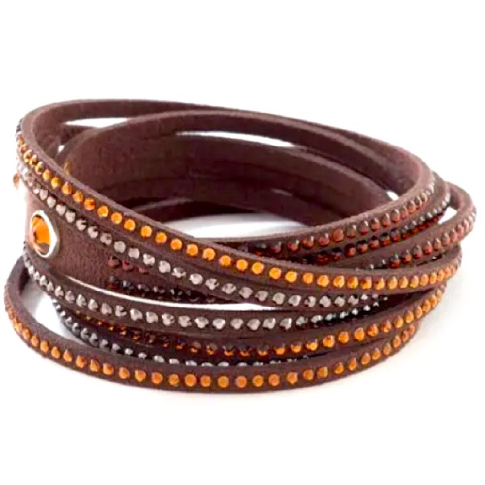 Touchstone Crystal By Swarovski Wrap-Star Bracelet in Cocunut